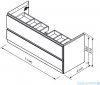 Oristo Brylant szafka z umywalką wisząca 119x50x45 czarny mat OR36-SD2S-120-8-V3+UME-AM-120-92-C